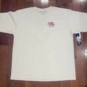 Truth + Theory Men’s Graphic‎ T-Shirt – White Rise Tee, Size XL